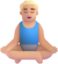 man in lotus position medium light emoji