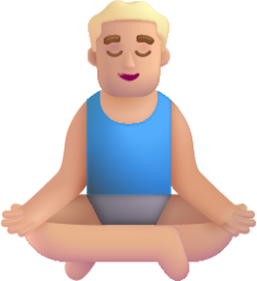 man in lotus position medium light emoji