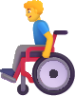 man in manual wheelchair default emoji