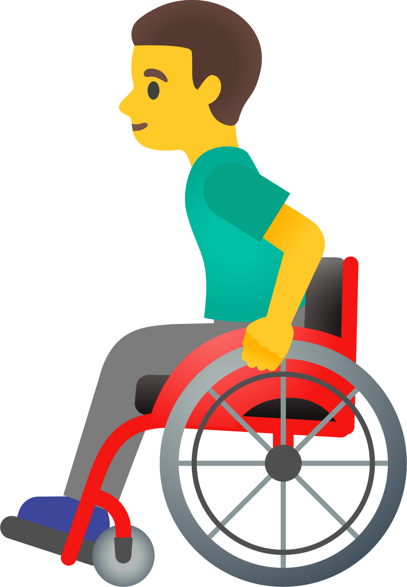 man in manual wheelchair emoji
