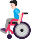 man in manual wheelchair light emoji