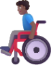 man in manual wheelchair medium dark emoji