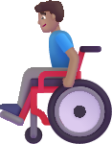 man in manual wheelchair medium emoji