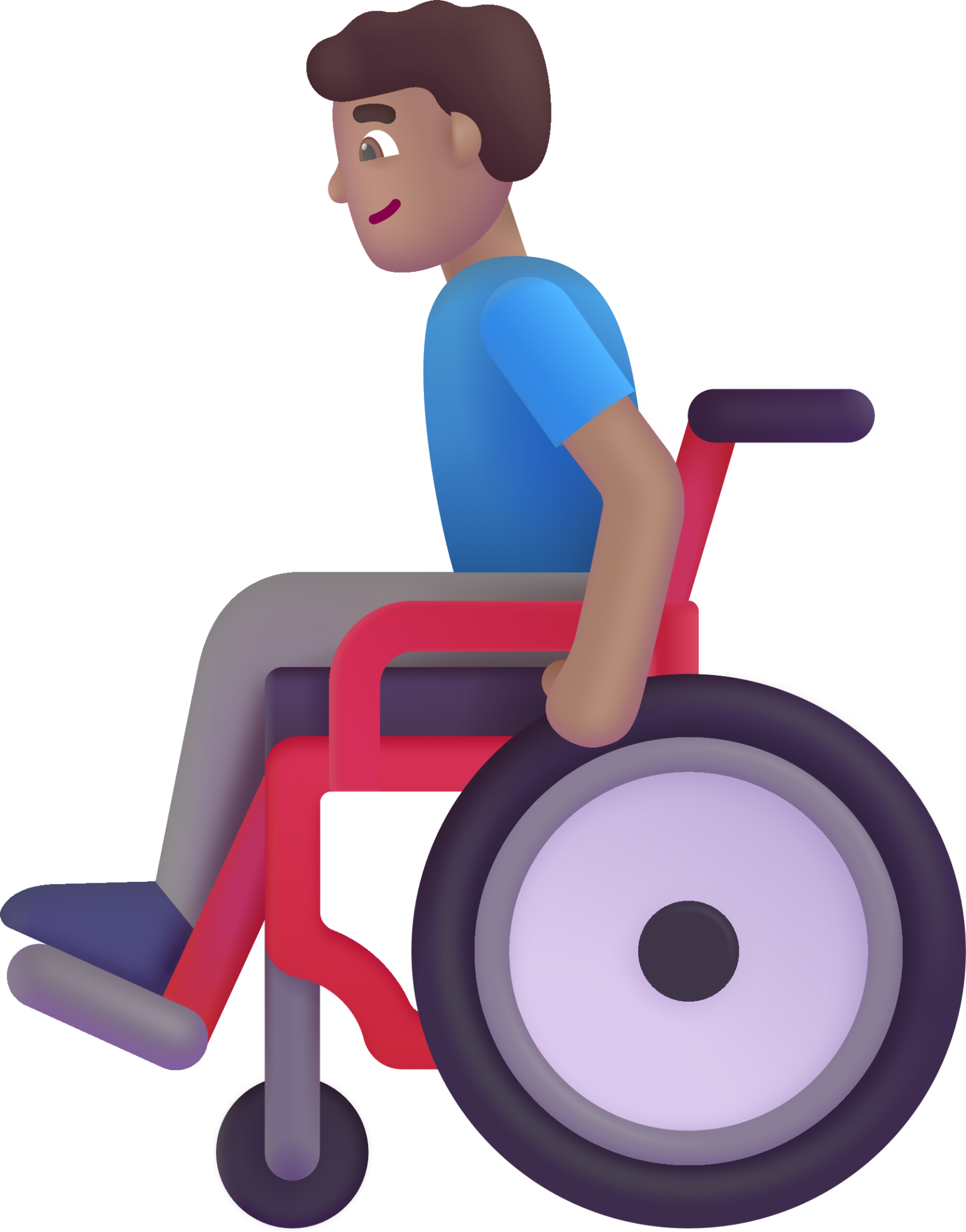 man in manual wheelchair medium emoji