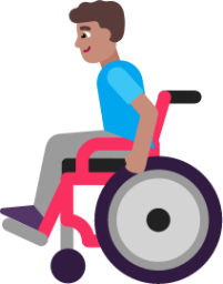 man in manual wheelchair medium emoji