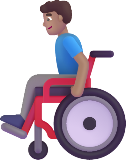 man in manual wheelchair medium emoji