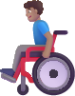 man in manual wheelchair medium emoji