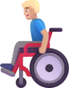 man in manual wheelchair medium light emoji