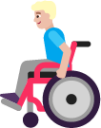 man in manual wheelchair medium light emoji