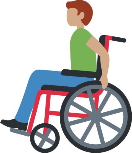 man in manual wheelchair: medium skin tone emoji
