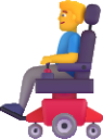 man in motorized wheelchair default emoji