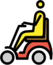 man in motorized wheelchair emoji