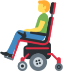 man in motorized wheelchair emoji