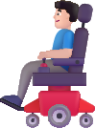 man in motorized wheelchair light emoji
