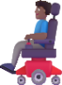 man in motorized wheelchair medium dark emoji