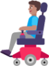 man in motorized wheelchair medium emoji