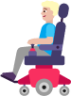man in motorized wheelchair medium light emoji