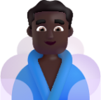 man in steamy room dark emoji