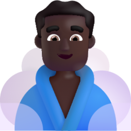 man in steamy room dark emoji