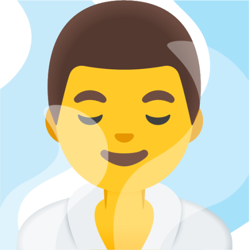 man in steamy room emoji