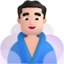 man in steamy room light emoji