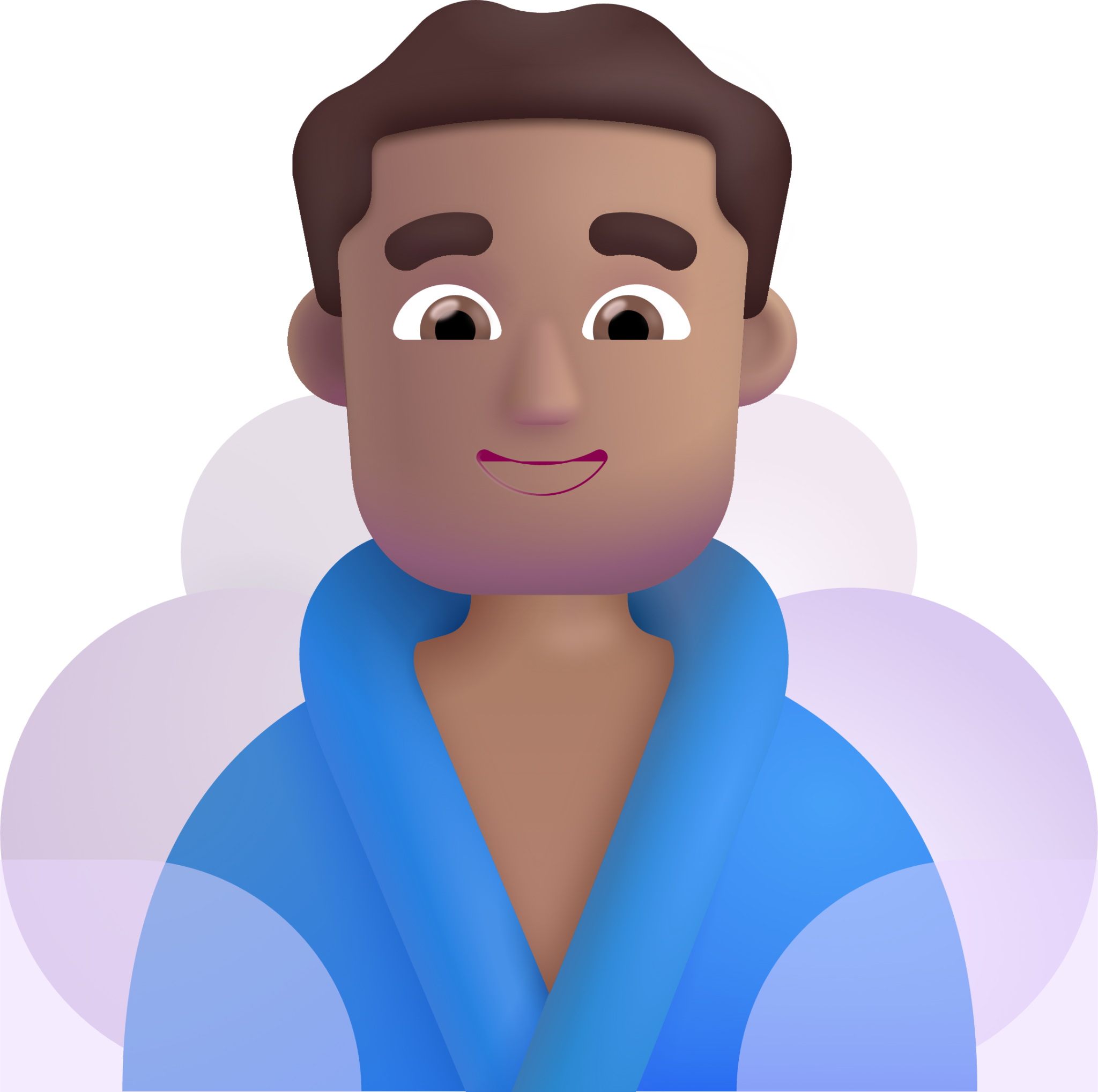 man in steamy room medium emoji