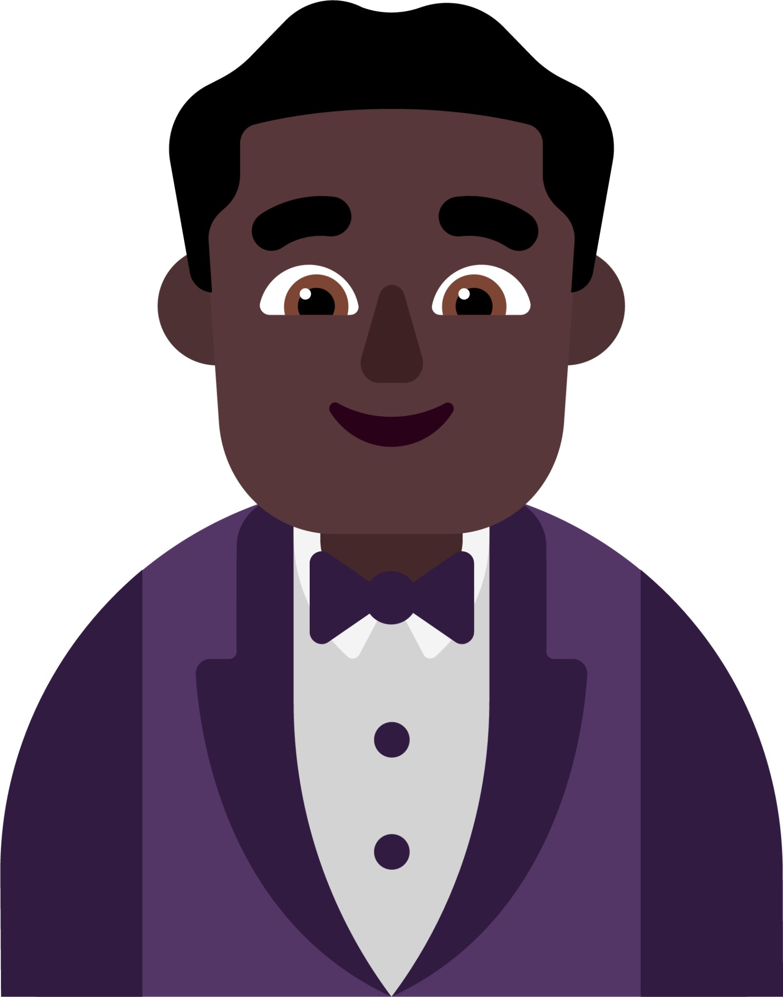 man in tuxedo dark emoji