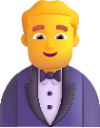 man in tuxedo default emoji