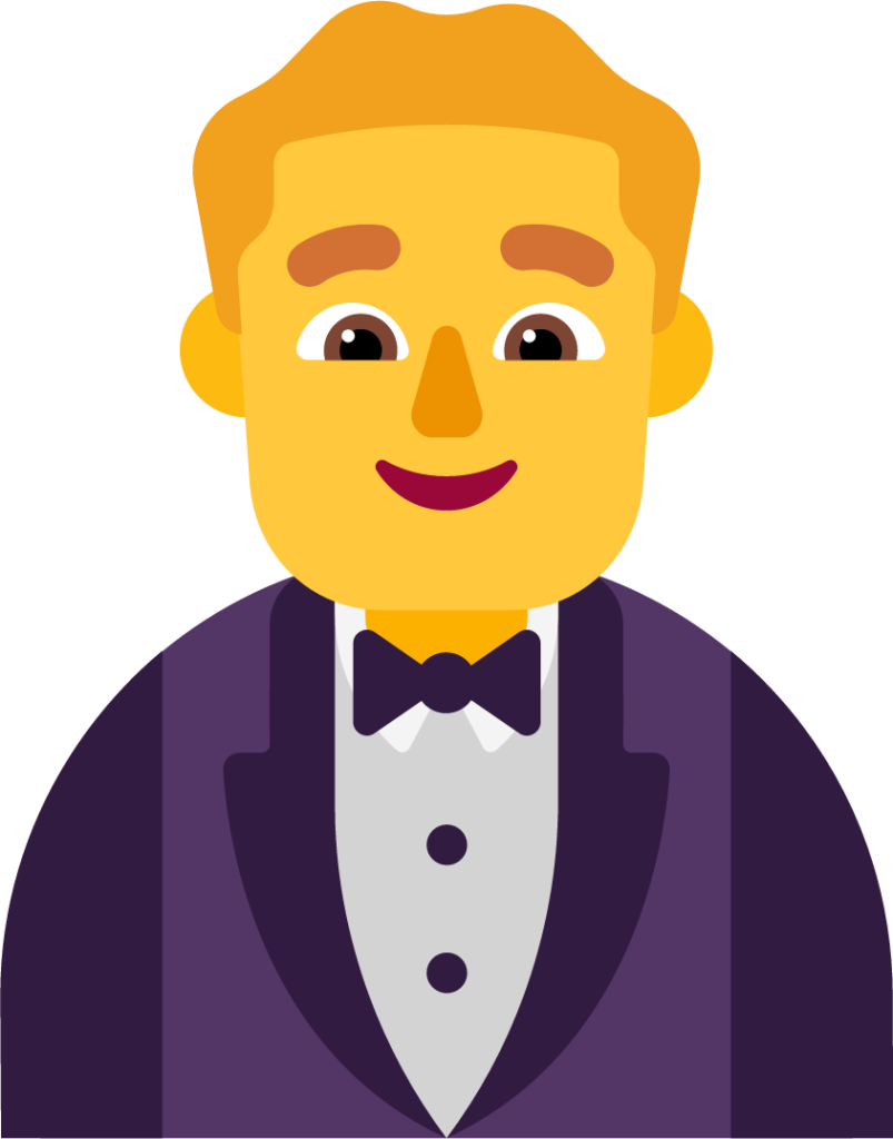 man in tuxedo default emoji