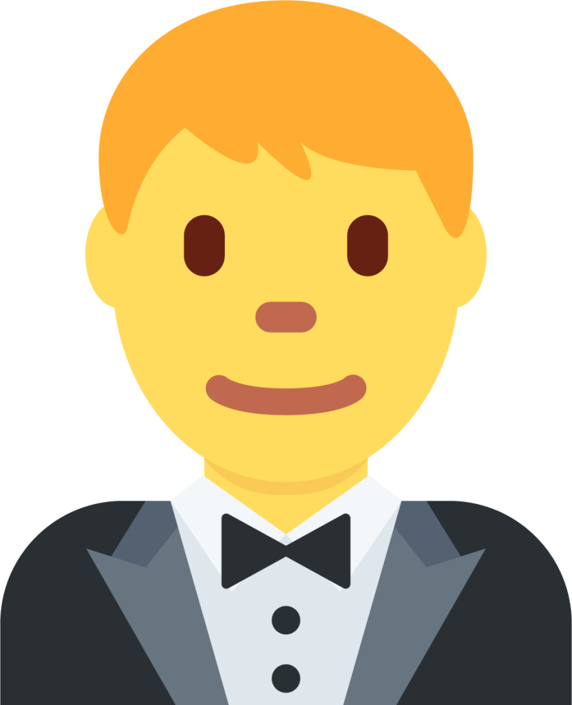 man in tuxedo emoji