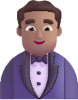 man in tuxedo medium emoji