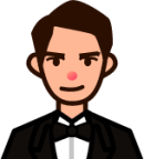 man in tuxedo (plain) emoji