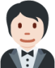 man in tuxedo tone 1 emoji