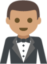 man in tuxedo tone 3 emoji