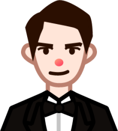 man in tuxedo (white) emoji