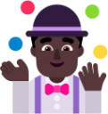 man juggling dark emoji