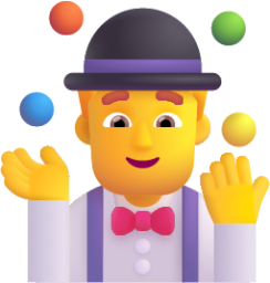 man juggling default emoji