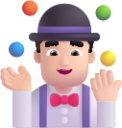 man juggling light emoji