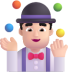 man juggling light emoji