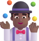 man juggling medium dark emoji