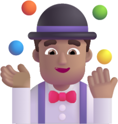 man juggling medium emoji