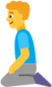 man kneeling default emoji