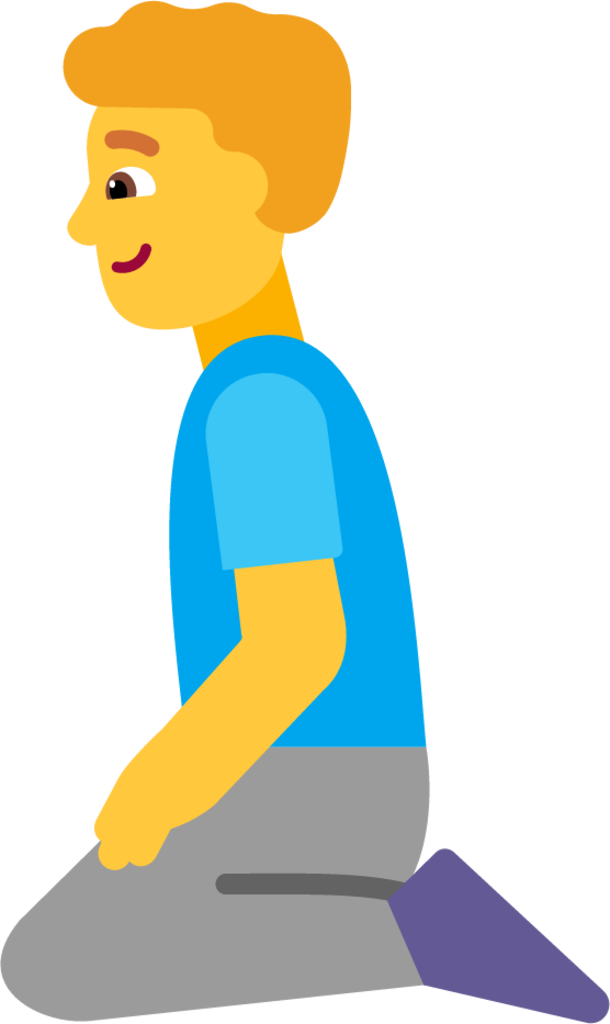 man kneeling default emoji