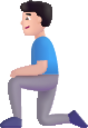 man kneeling light emoji