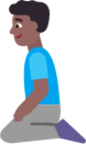 man kneeling medium dark emoji