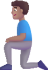 man kneeling medium emoji