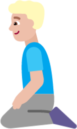 man kneeling medium light emoji