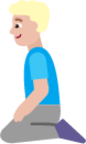 man kneeling medium light emoji