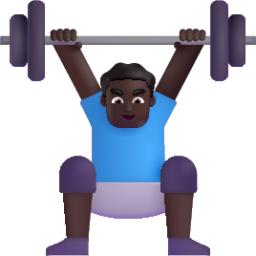 man lifting weights dark emoji
