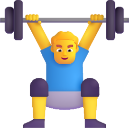 man lifting weights default emoji